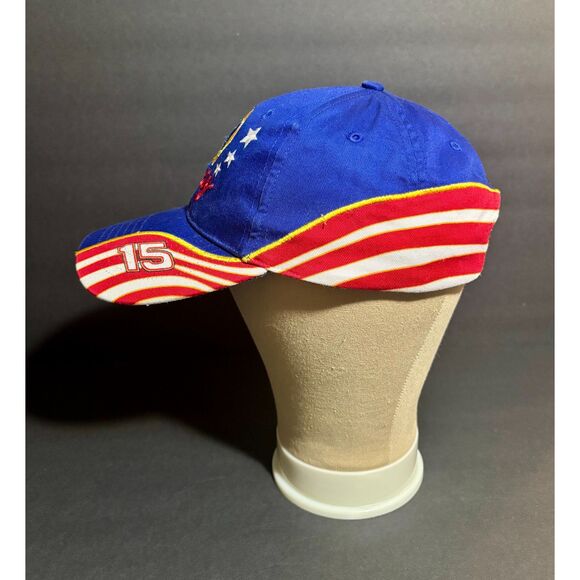 Vintage NAPA Racing Hat NASCAR #15 USA Flag Patriotic Adjustable Cap Embroidered - Picture 2 of 5